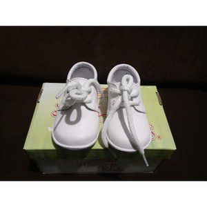 BOYS CHRISTENING SHOES SIZE 11/4 WHITE COLOR AK511 NEW